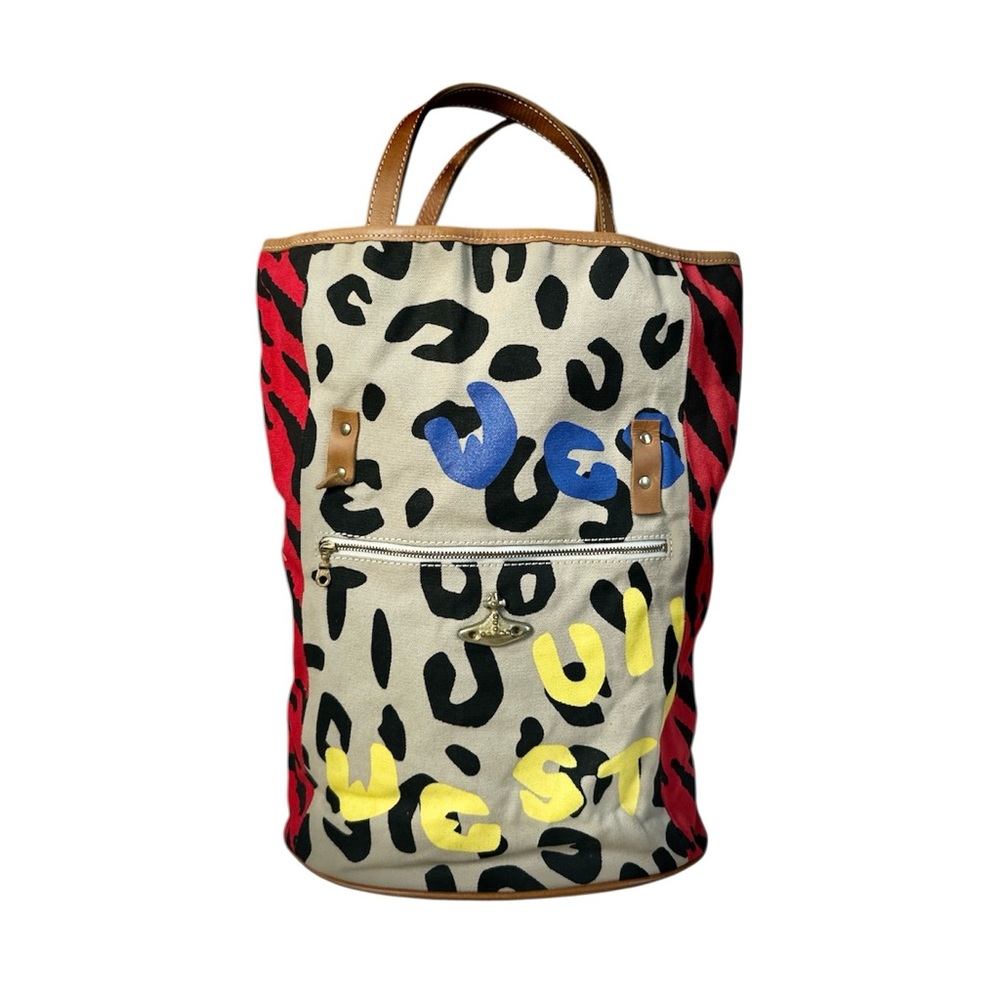 Rare Vivienne Westwood Anglomania Large “Ethical Africa” Bucket Tote Bag